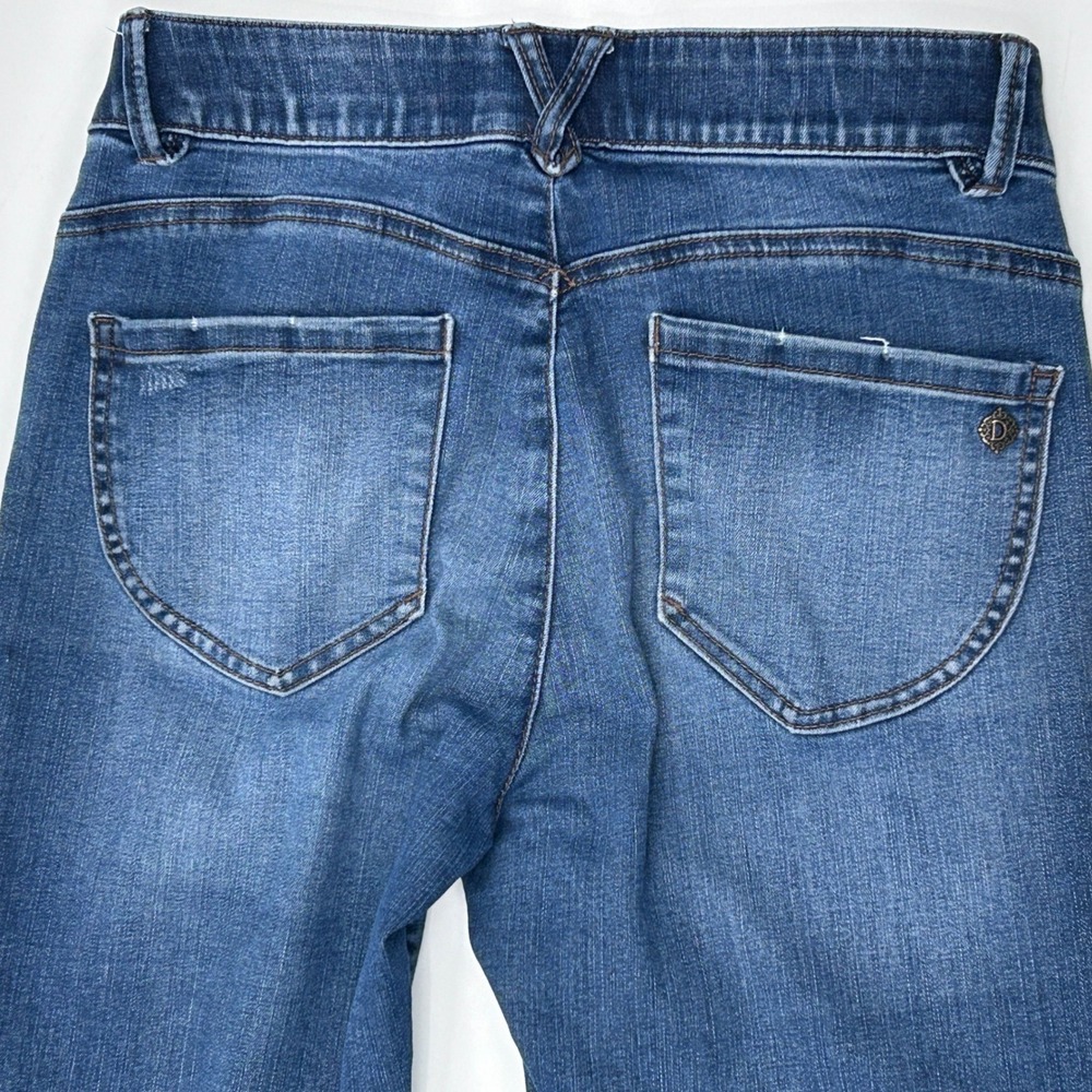 Democracy Ab Solution Skinny Crop Jeans Size 4 Distressed Raw Hem Sculpting - Picture 8 of 8